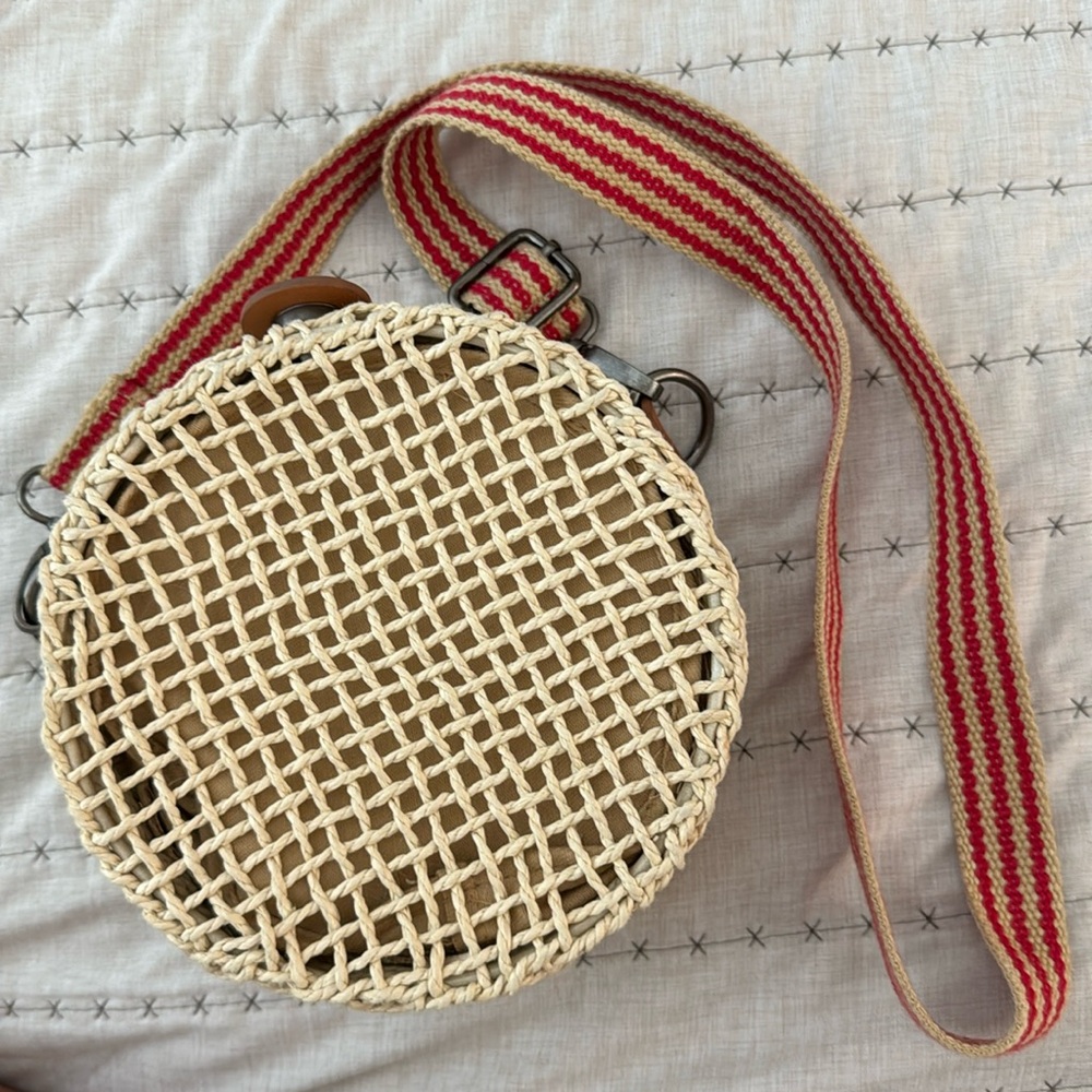 Brixton Ace Straw Circle Shoulder Bag